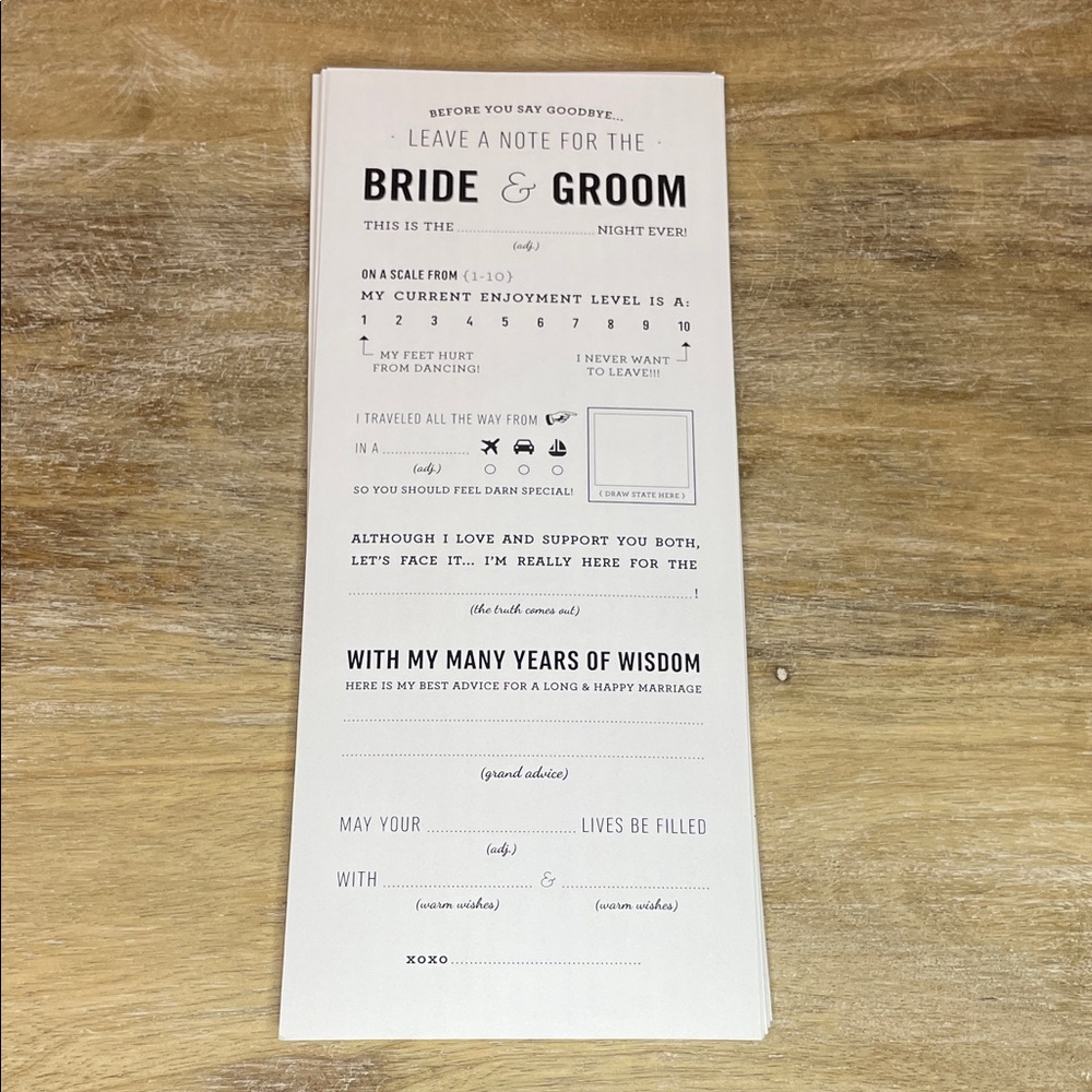 19 Wedding Notes
